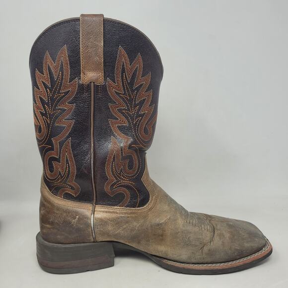 Ariat Boots Mens 10D Brown Leather Western Cowboy Square Toe 100038449 Layton - Picture 6 of 15